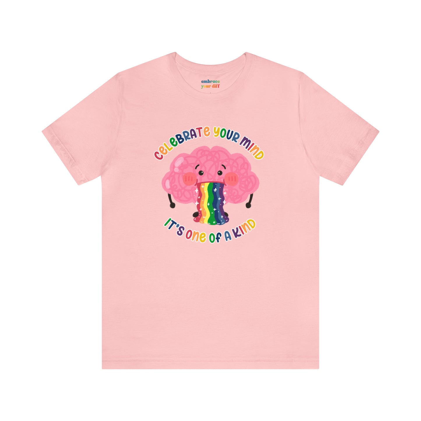 Celebrate ADHD T-Shirt - Cute Rainbow ADHD Brain Shirt - Embrace Your Diff