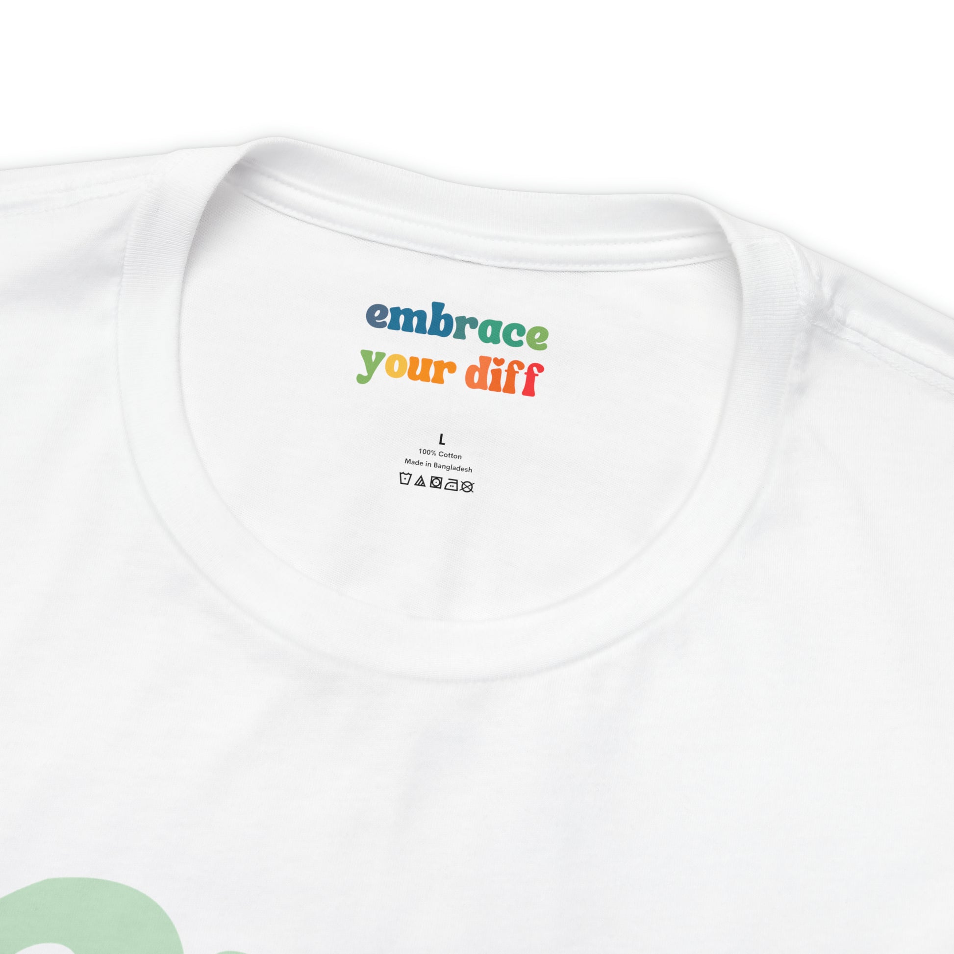 Cute Neurodiversity Tshirt, Overstimulated Shirt Green - Embrace Your Diff