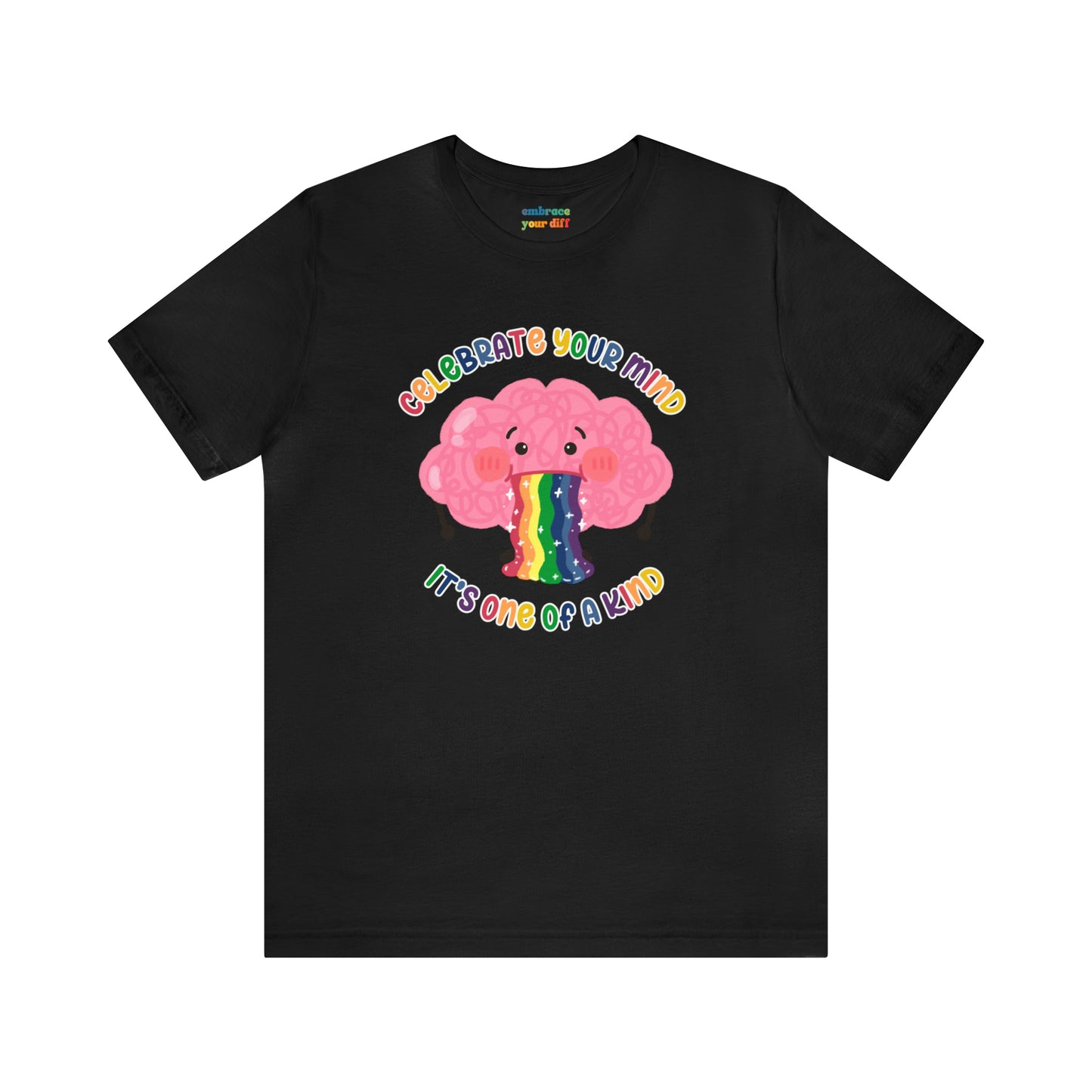 Celebrate ADHD T-Shirt - Cute Rainbow ADHD Brain Shirt - Embrace Your Diff