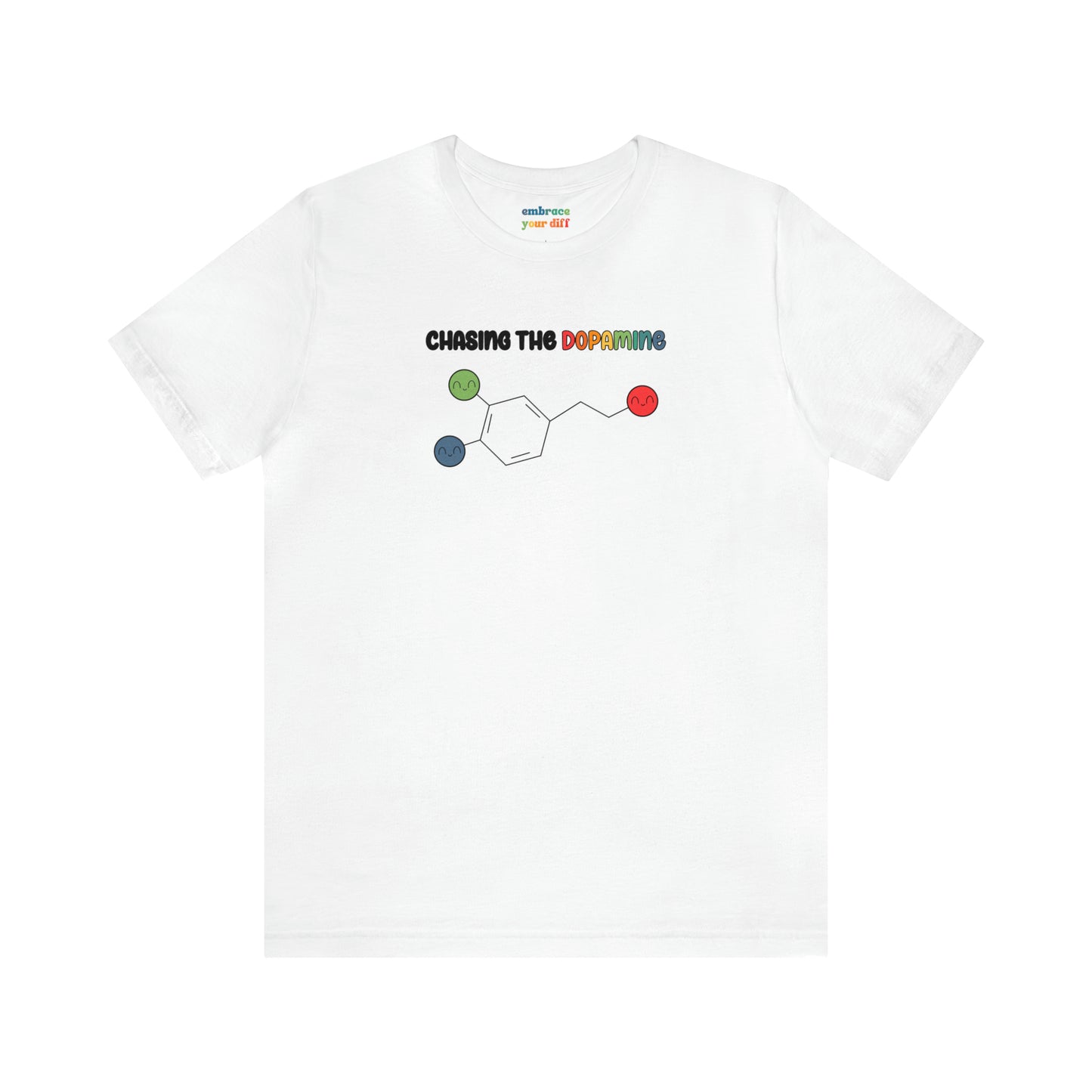 Cute ADHD Chasing The Dopamine T-Shirt - Rainbow - Embrace Your Diff