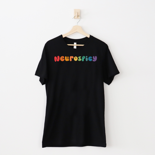 Celebrate Neurodiversity T-Shirt - Neurospicy Rainbow - Embrace Your Diff