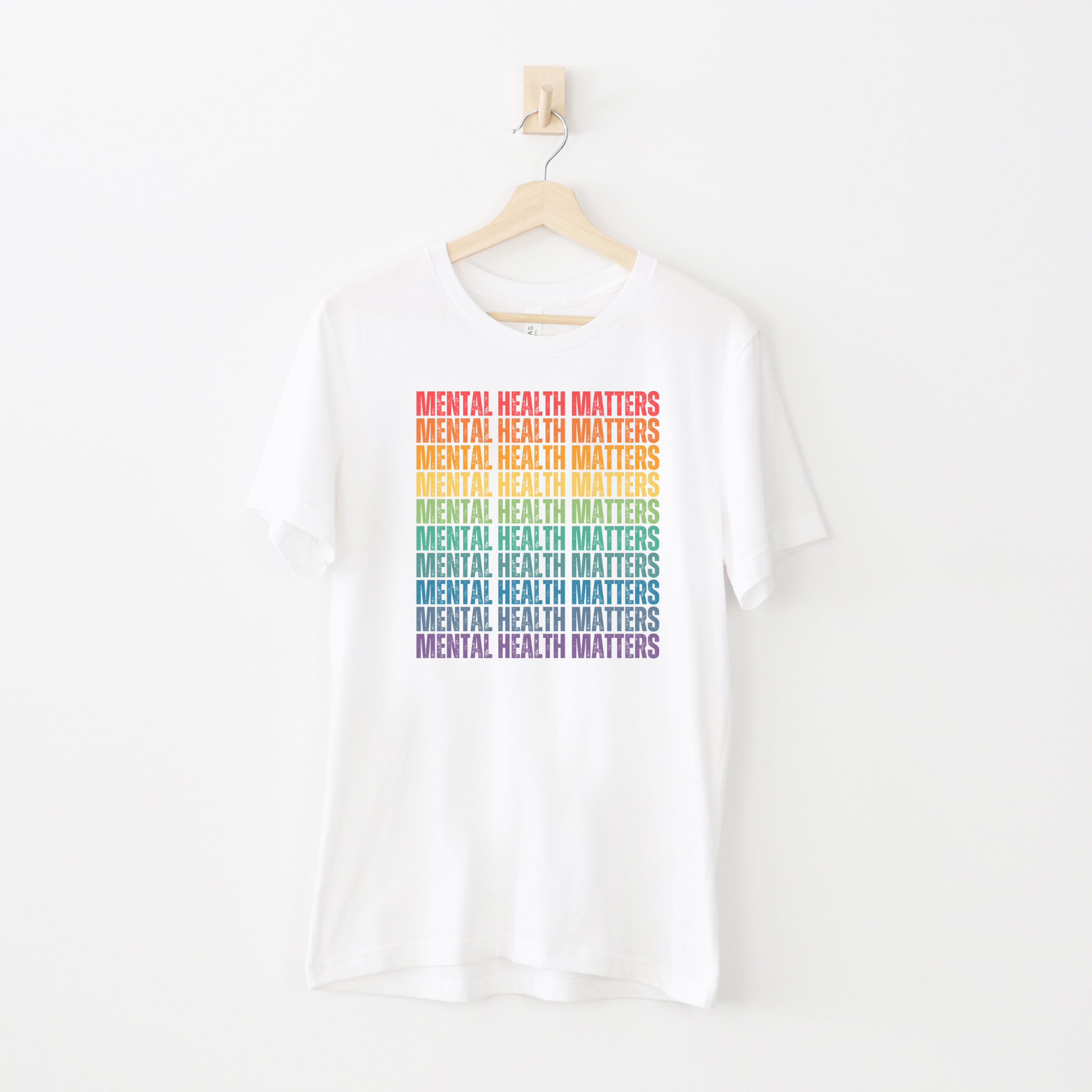 Rainbow Mental Health Matters Adult Unisex Tshirt - Embrace Your Diff