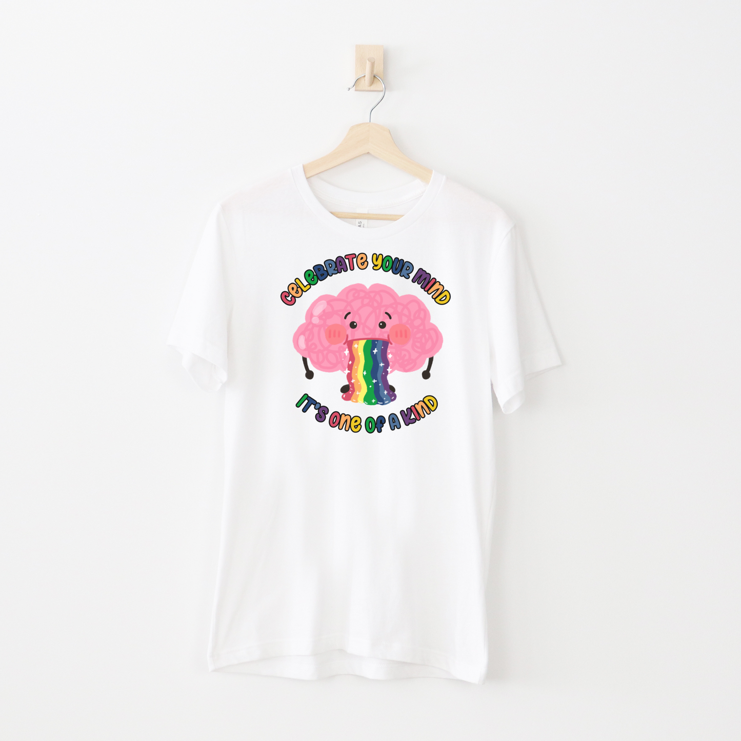 Celebrate ADHD T-Shirt - Cute Rainbow ADHD Brain Shirt - Embrace Your Diff
