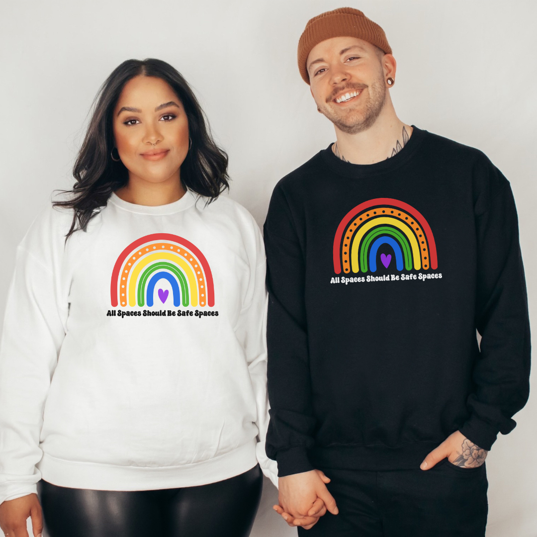 LGBT+ Equality Crewneck Sweatshirt - Safe Space Sweatshirt - Embrace Your Diff