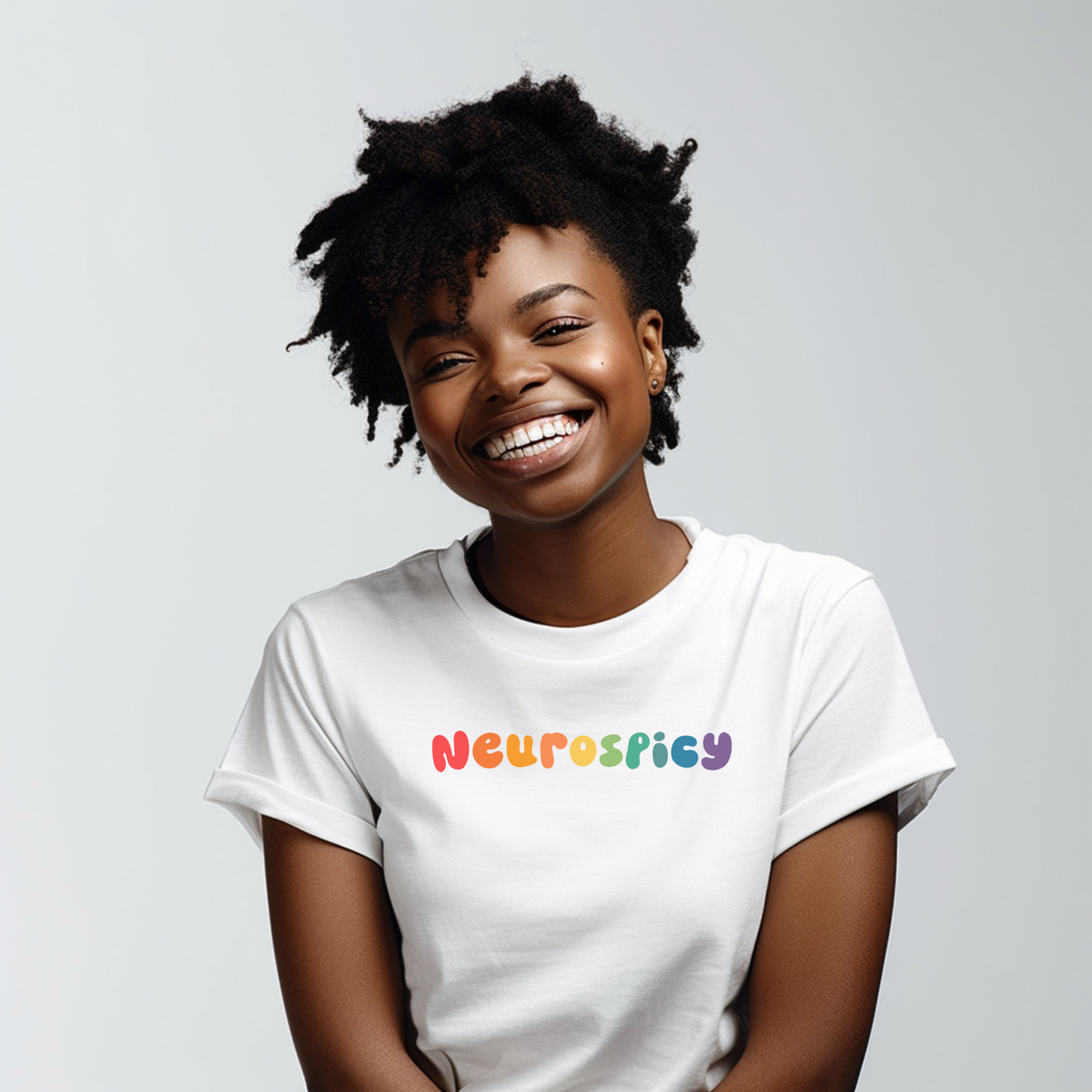 Celebrate Neurodiversity T-Shirt - Neurospicy Rainbow - Embrace Your Diff