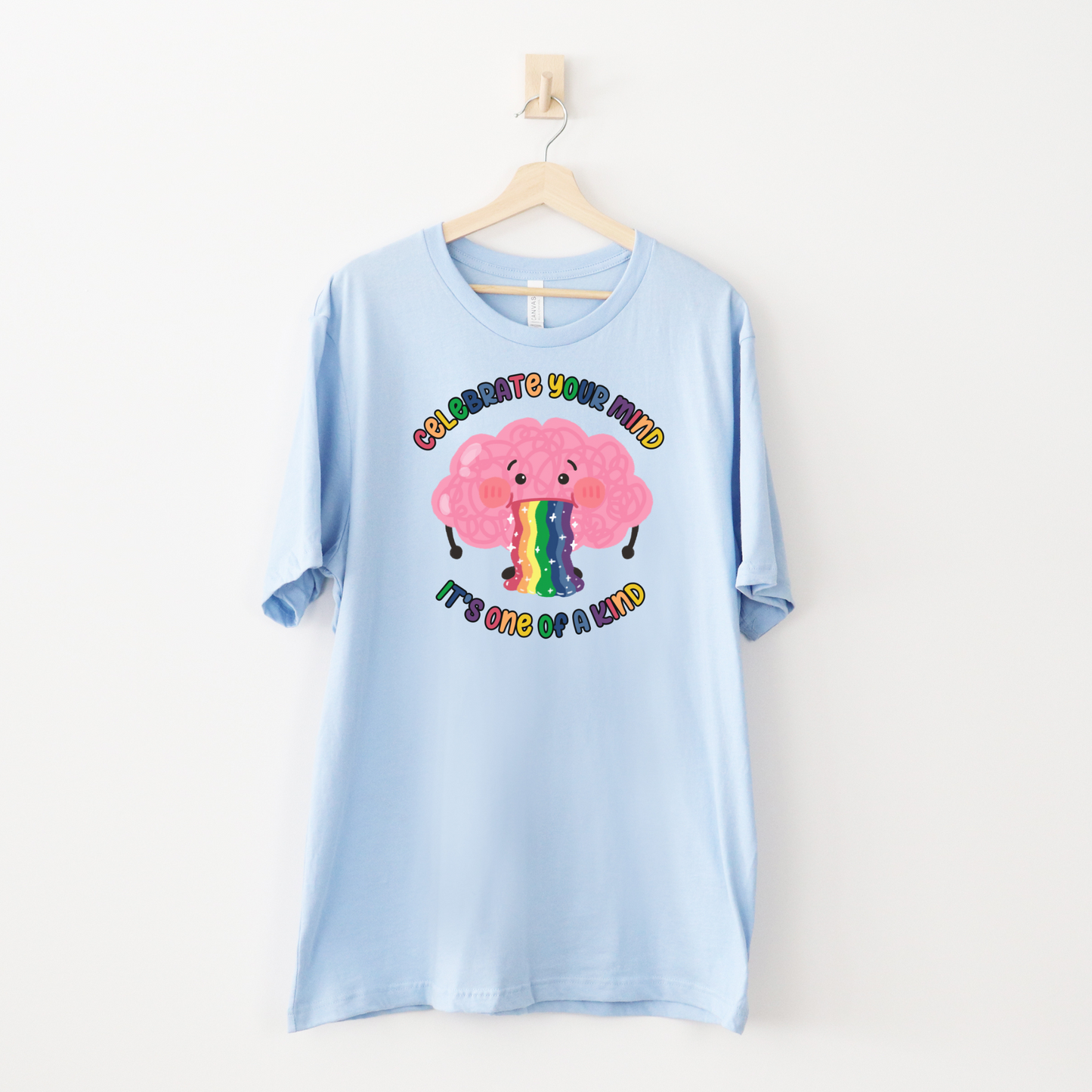 Celebrate ADHD T-Shirt - Cute Rainbow ADHD Brain Shirt - Embrace Your Diff