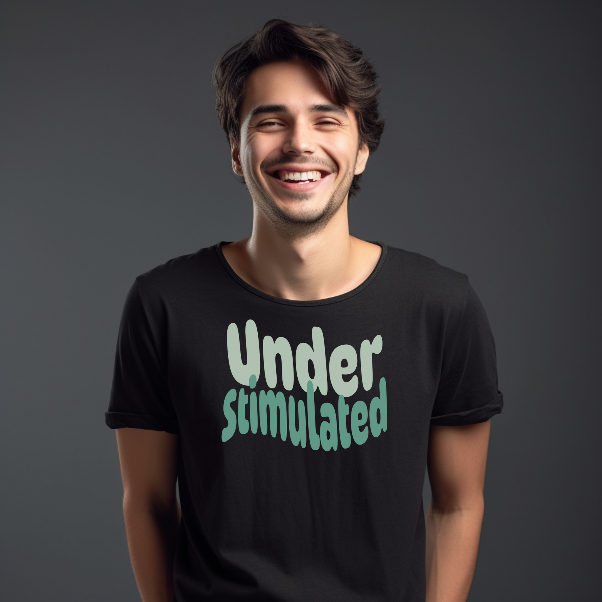 Cute Neurodiversity Tshirt, Understimulated Shirt - Green - Embrace Your Diff