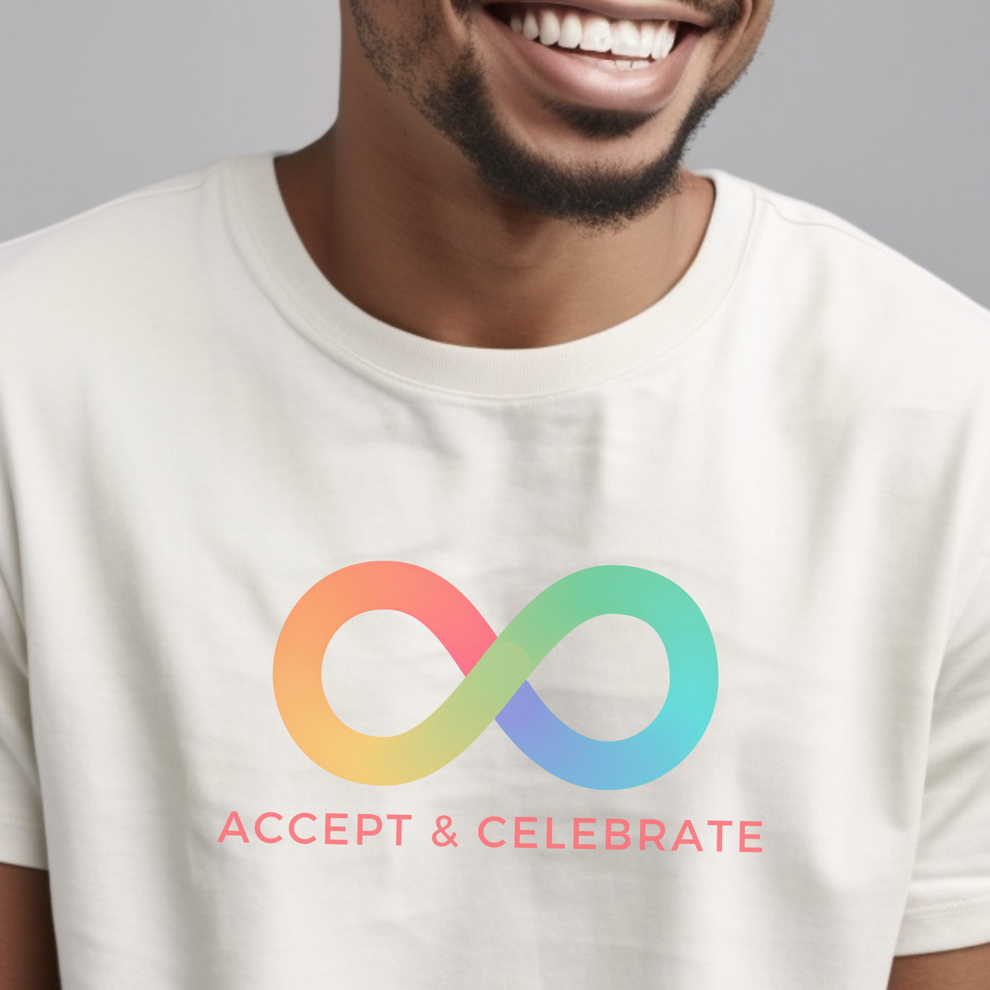 Autism Acceptance Infinity Loop Adult Shirt - Embrace Your Diff