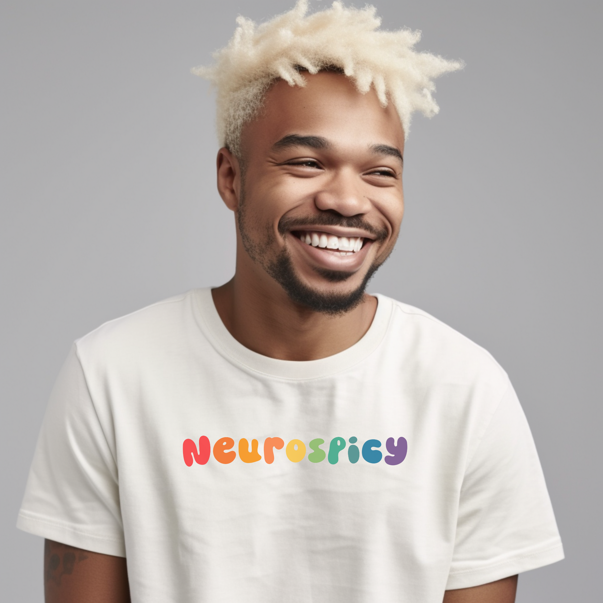 Celebrate Neurodiversity T-Shirt - Neurospicy Rainbow - Embrace Your Diff