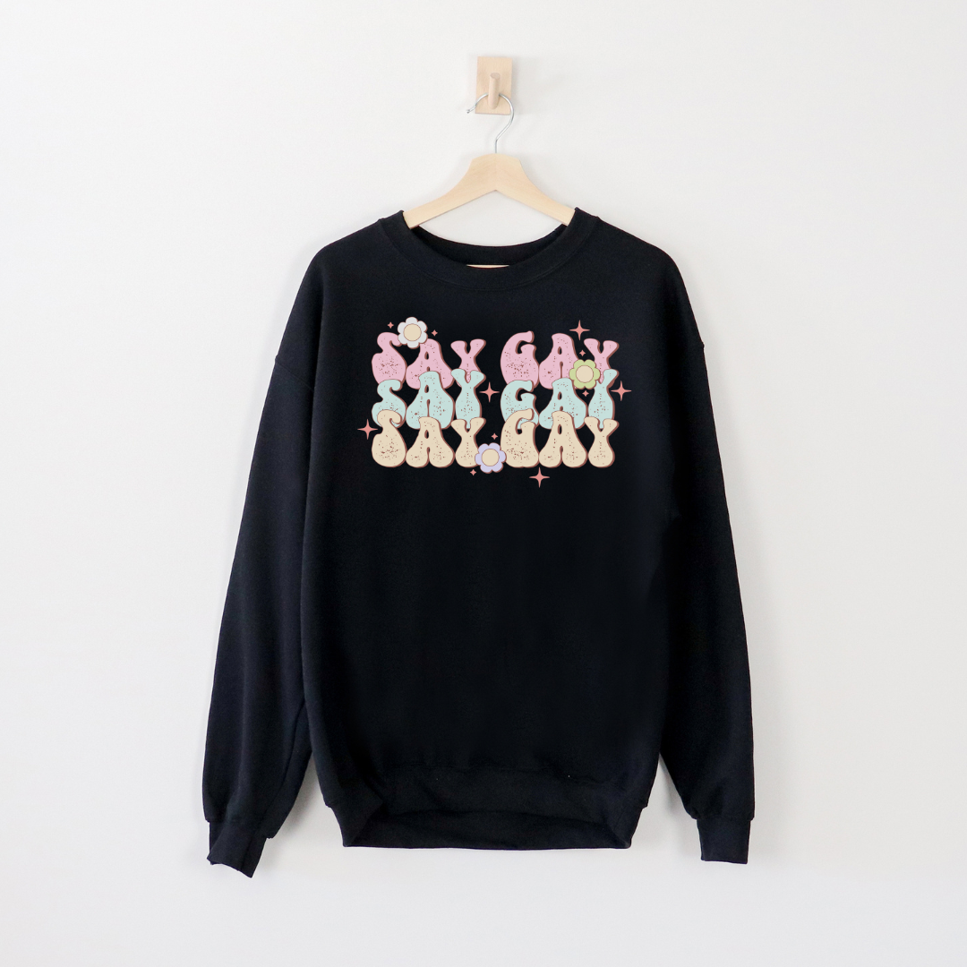 LGBT Representation Crewneck Sweatshirt - Say Gay Sweatshirt - Embrace Your Diff