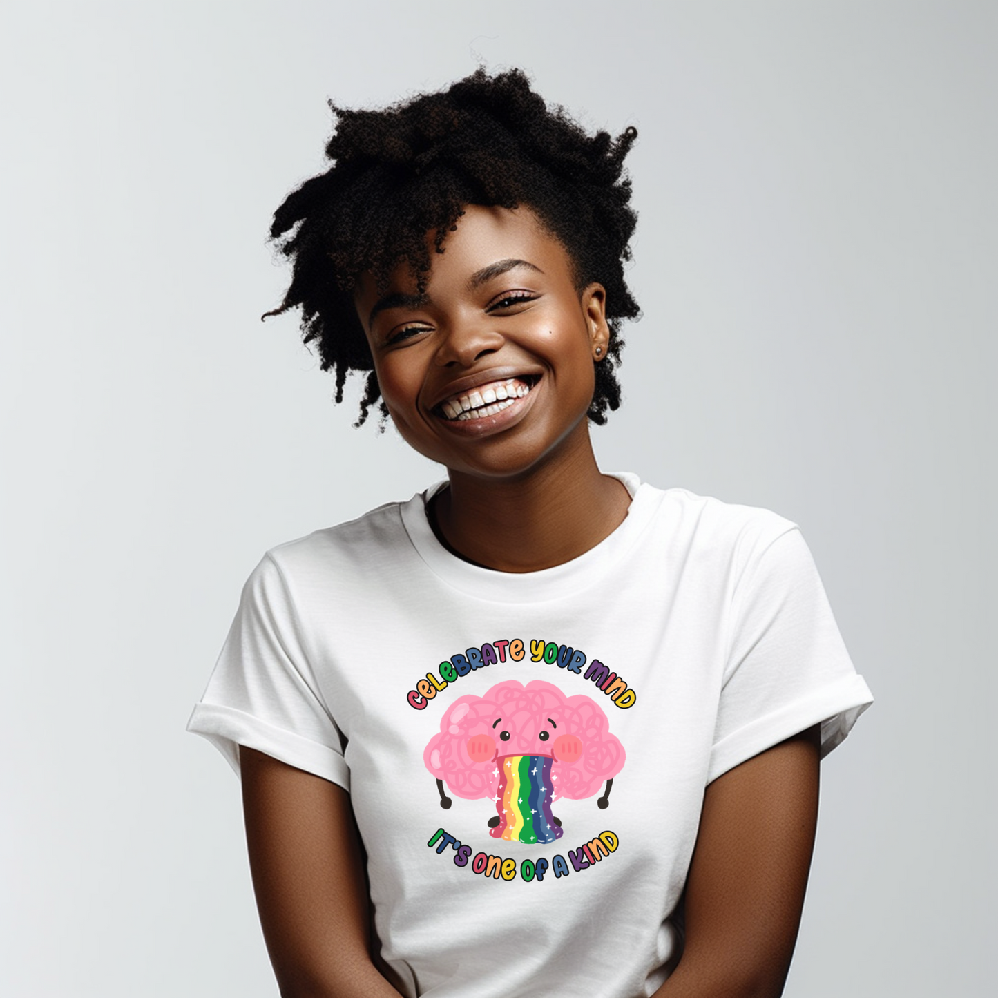 Celebrate ADHD T-Shirt - Cute Rainbow ADHD Brain Shirt - Embrace Your Diff