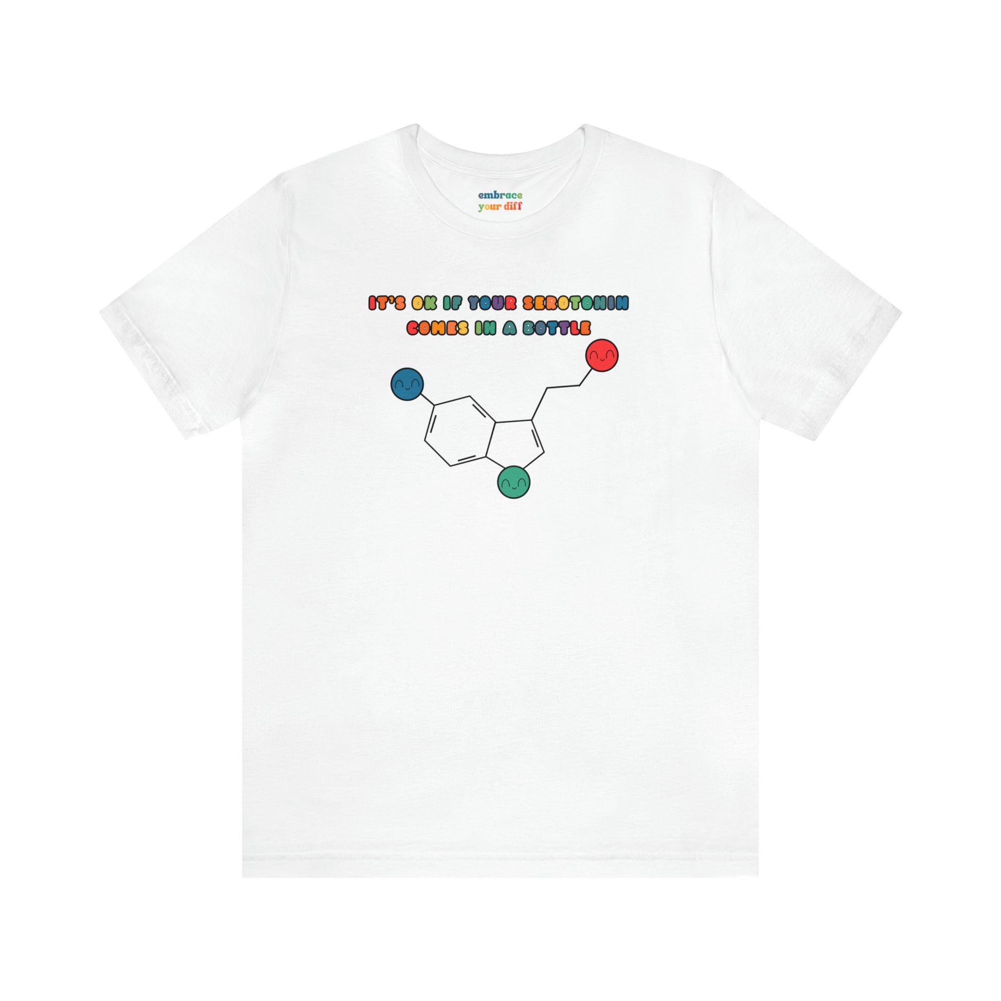 Rainbow Mental Health Awareness Tshirt - Destigmatise Mental Health - Embrace Your Diff