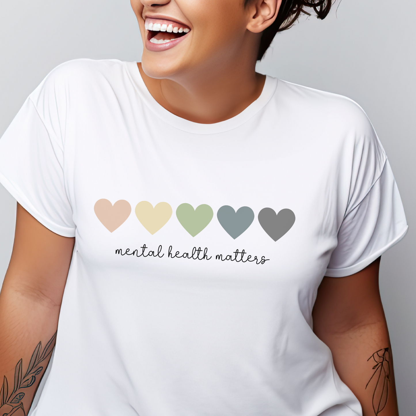 Soft Pastel Rainbow Unisex Mental Health Acceptance T-shirt - Embrace Your Diff