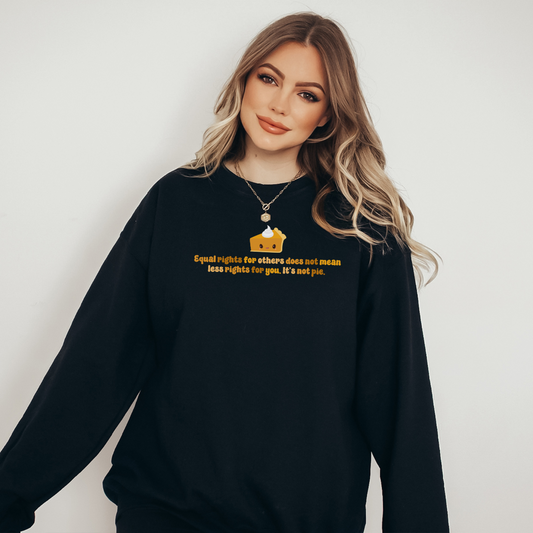 LGBT+ Pride Equality Pie Crewneck Sweatshirt - Embrace Your Diff