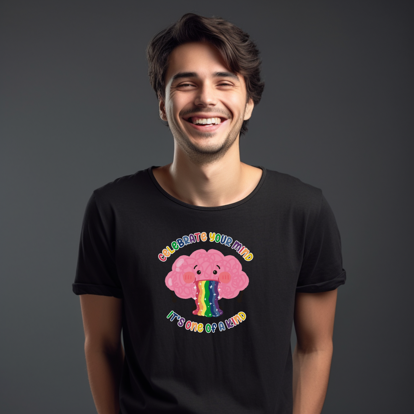 Celebrate ADHD T-Shirt - Cute Rainbow ADHD Brain Shirt - Embrace Your Diff