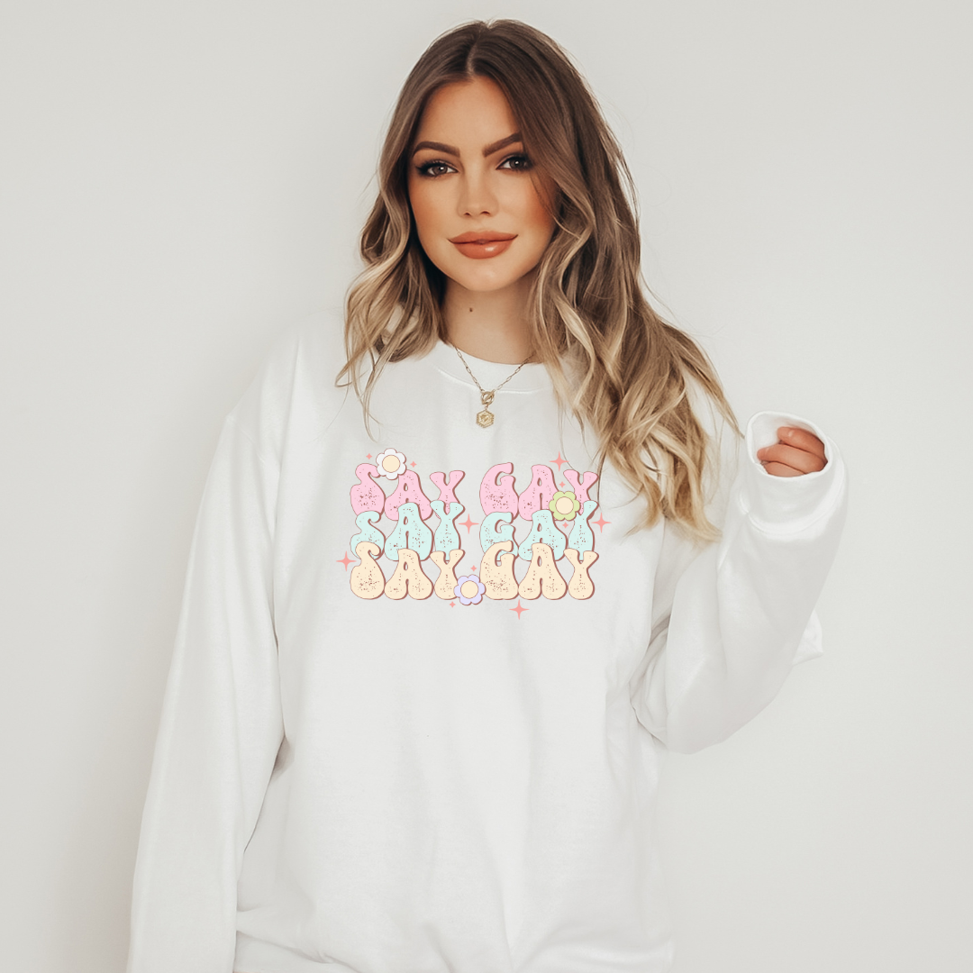 LGBT Representation Crewneck Sweatshirt - Say Gay Sweatshirt - Embrace Your Diff