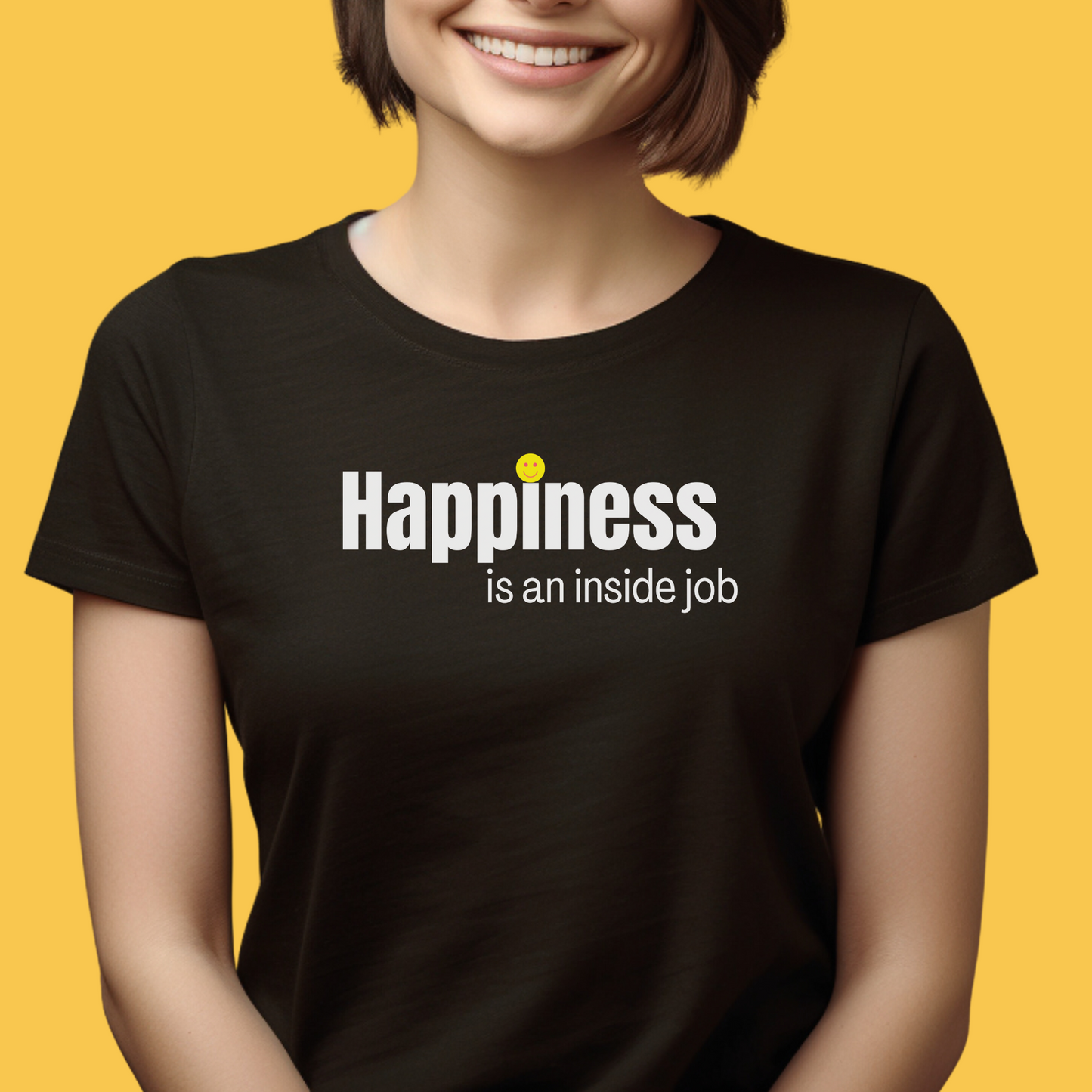 Happiness Adult Shirt for Self Love with Smiley Face - Embrace Your Diff