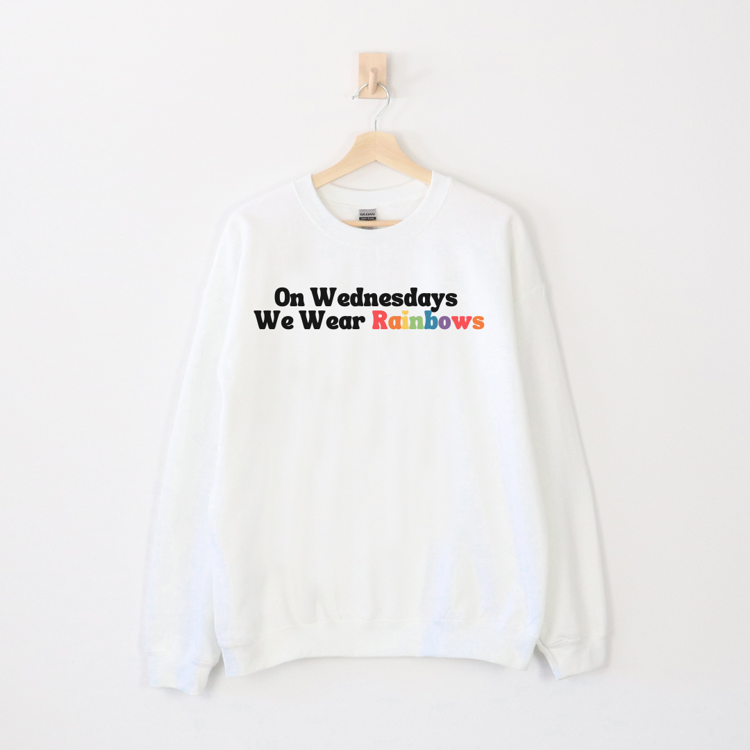 Rainbow Crewneck Sweatshirt - Cute Pride sweatshirt - Embrace Your Diff