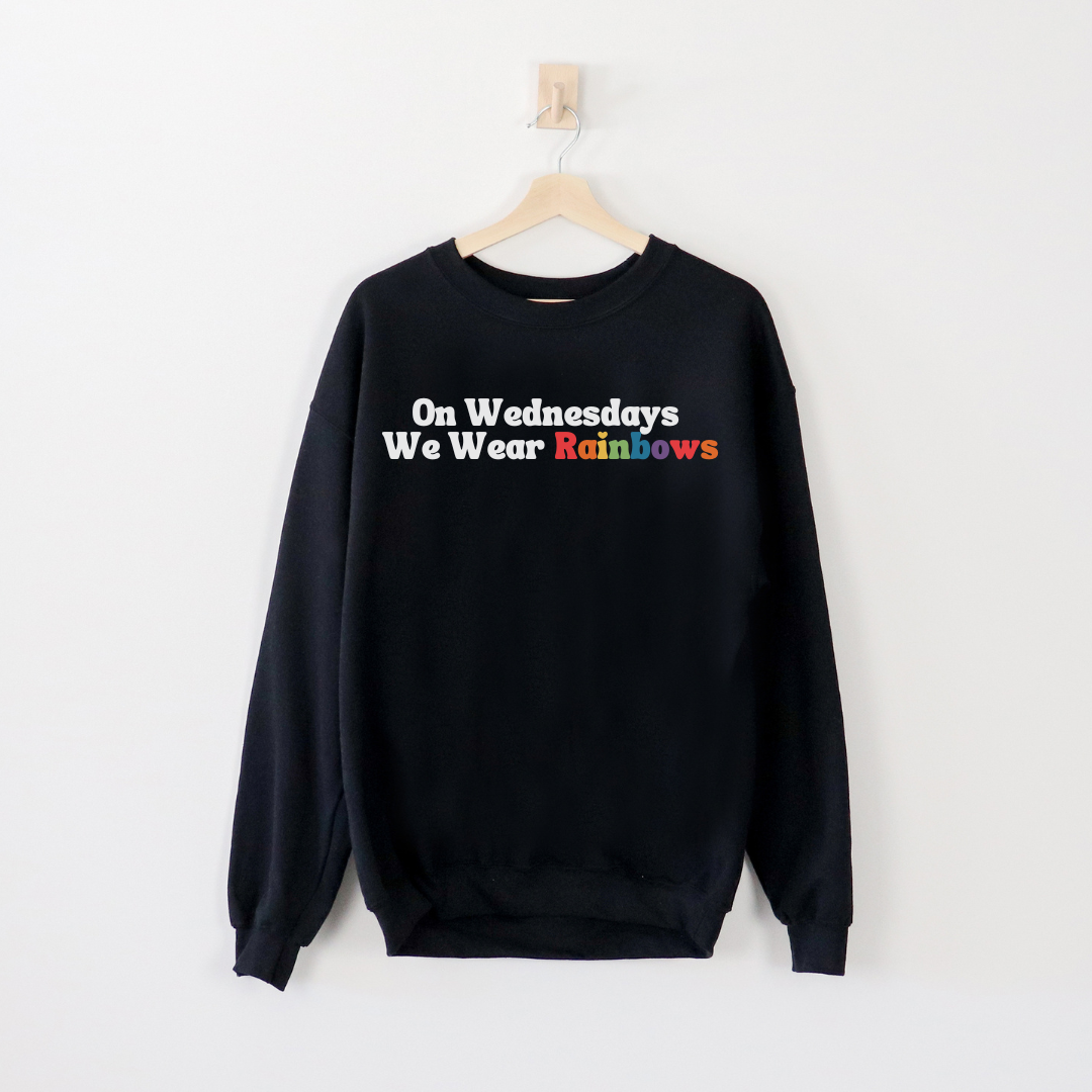 Rainbow Crewneck Sweatshirt - Cute Pride sweatshirt - Embrace Your Diff