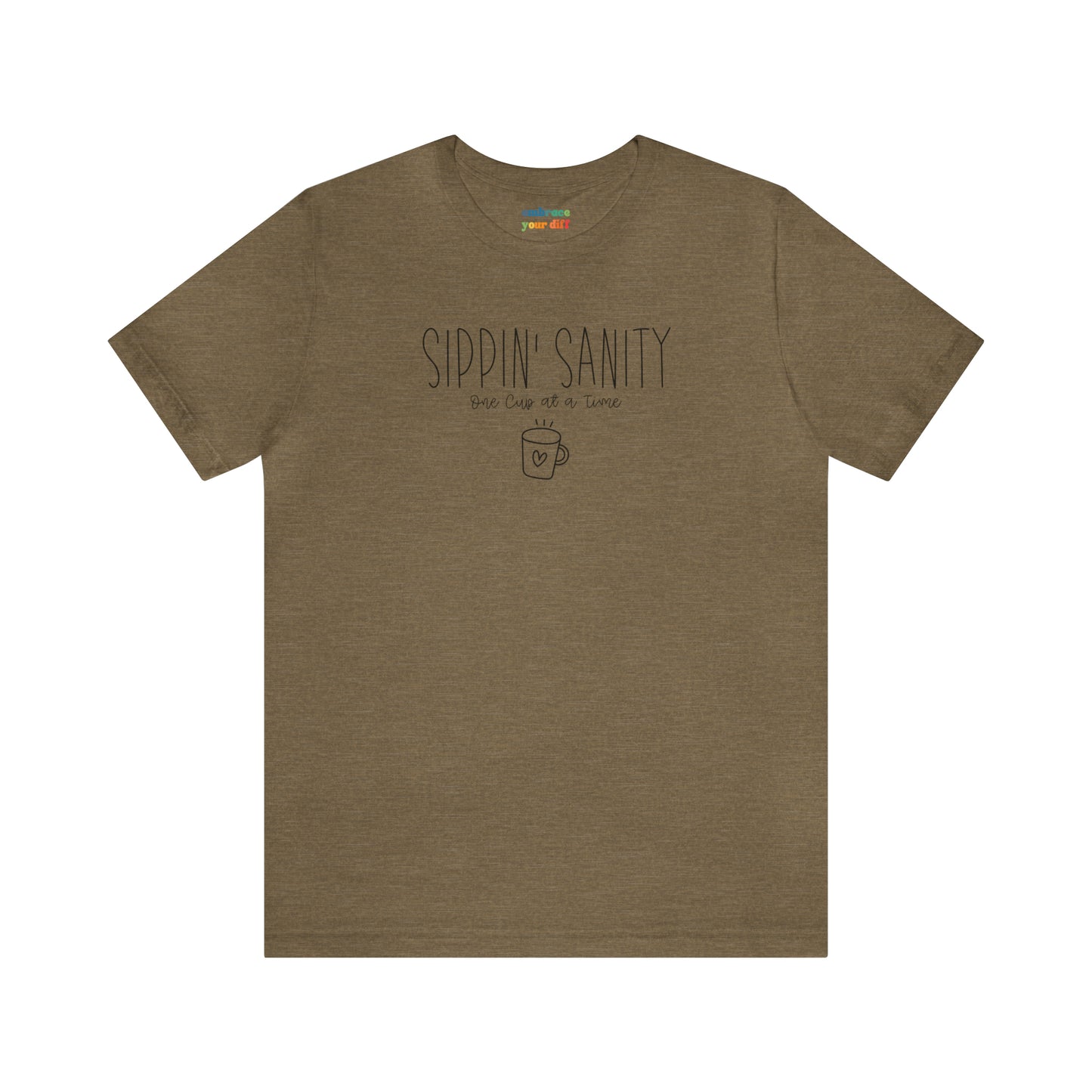 Unisex Coffee Lovers Shirt - Adult Shirt for Mental Health Acceptance - Coffee Lover Gift Idea - Embrace Your Diff