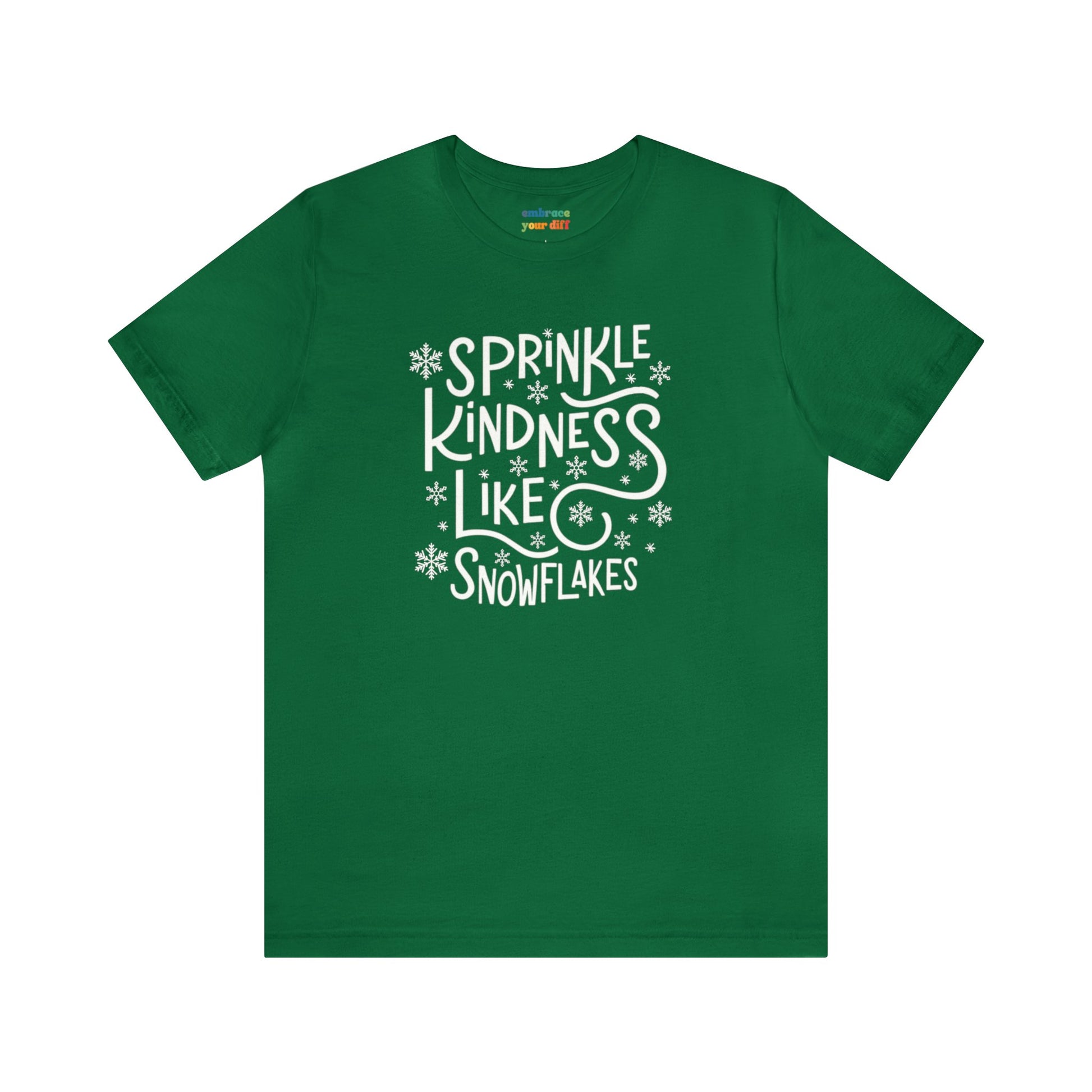 Sprinkle Kindness T-shirt, Cute Winter Shirt - Embrace Your Diff