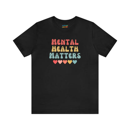 Retro Rainbow Hearts Unisex T-shirt - Embrace Your Diff