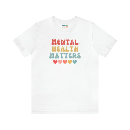 Retro Rainbow Hearts Unisex T-shirt - Embrace Your Diff