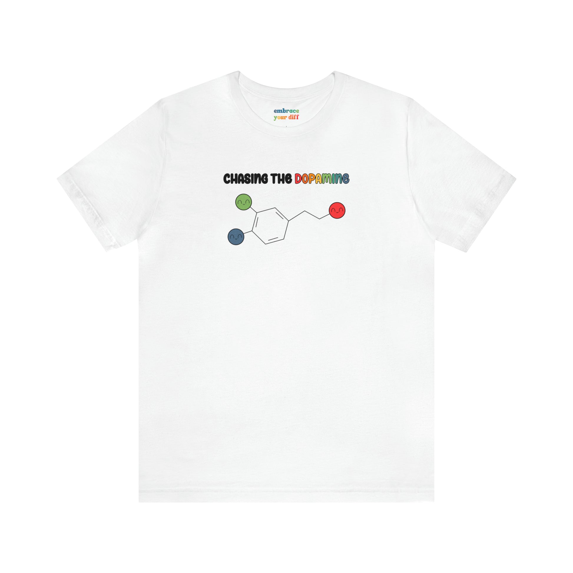 Cute ADHD Chasing The Dopamine T-Shirt - Rainbow - Embrace Your Diff