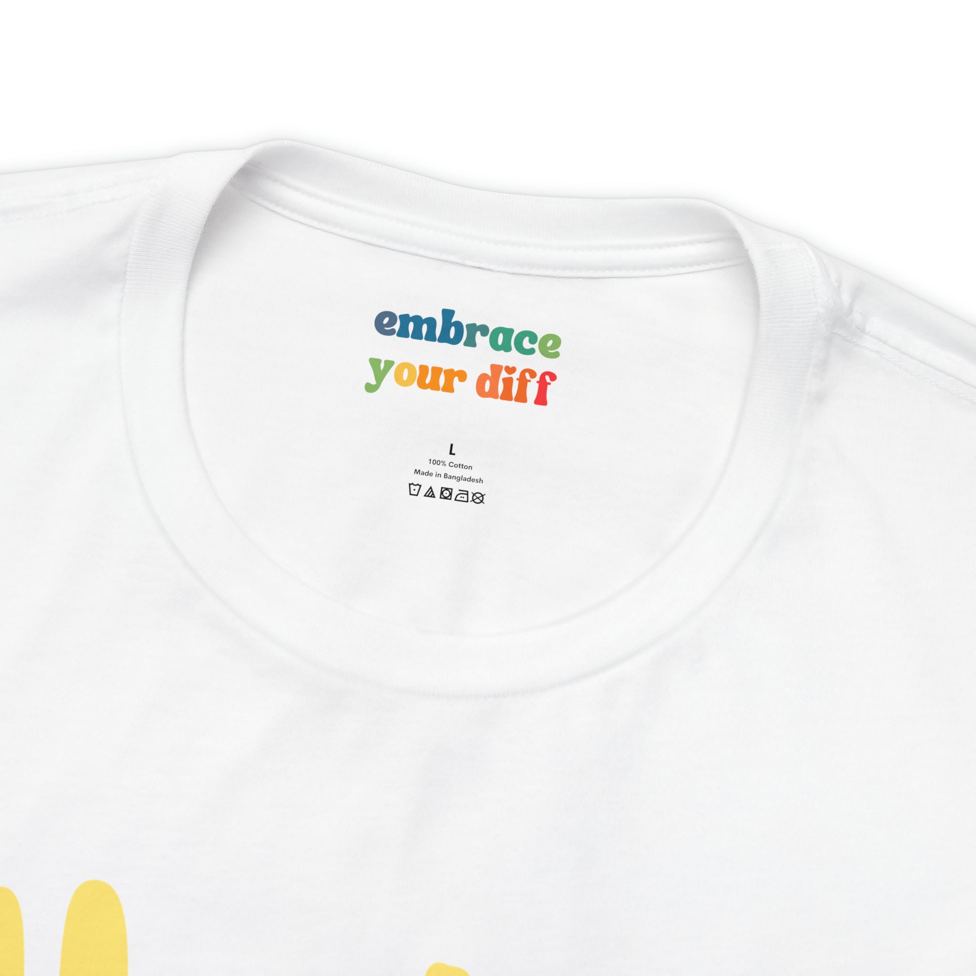 Cute Neurodiversity Tshirt, Understimulated Shirt - Yellow - Embrace Your Diff