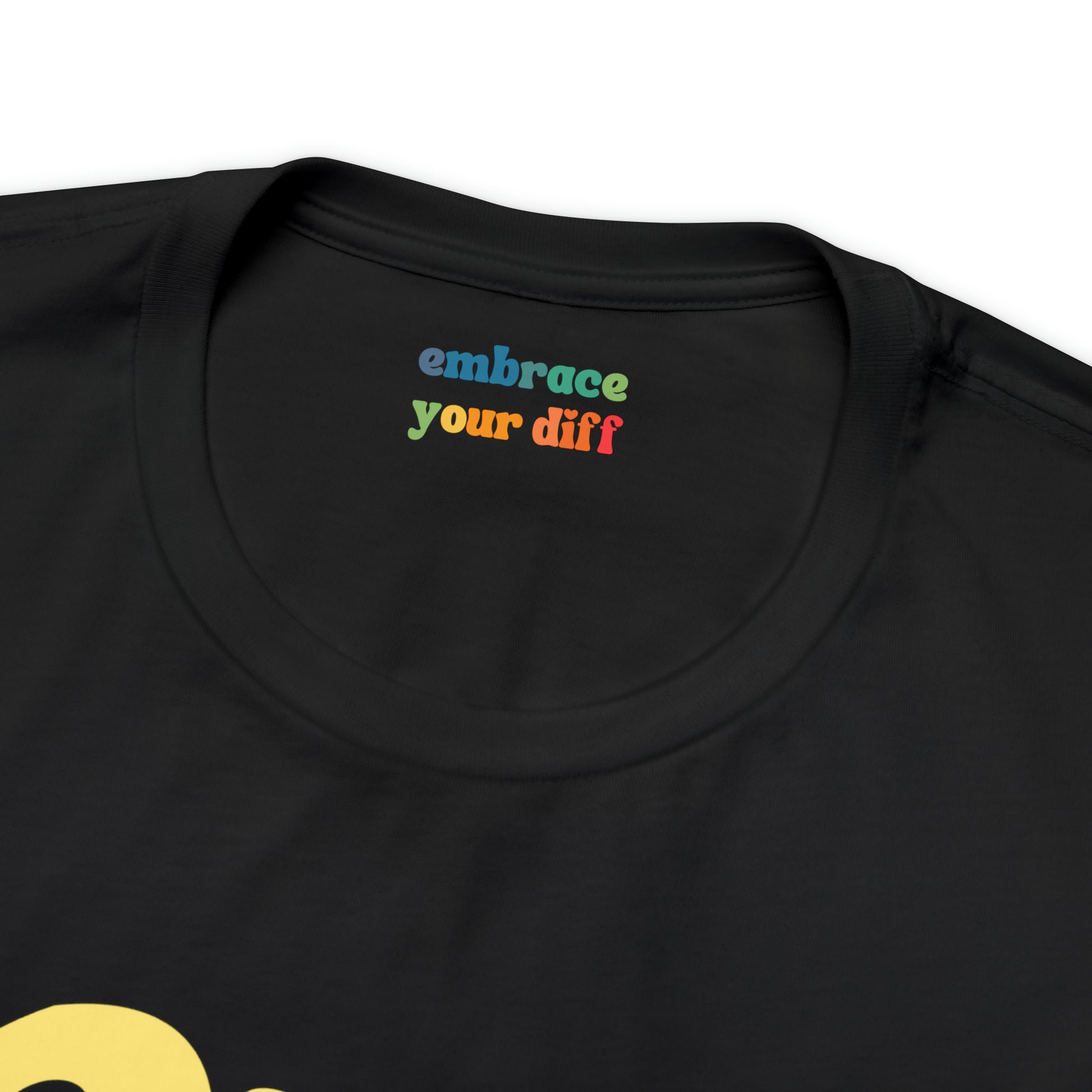 Cute Neurodiversity Tshirt, Overstimulated Shirt - Yellow - Embrace Your Diff