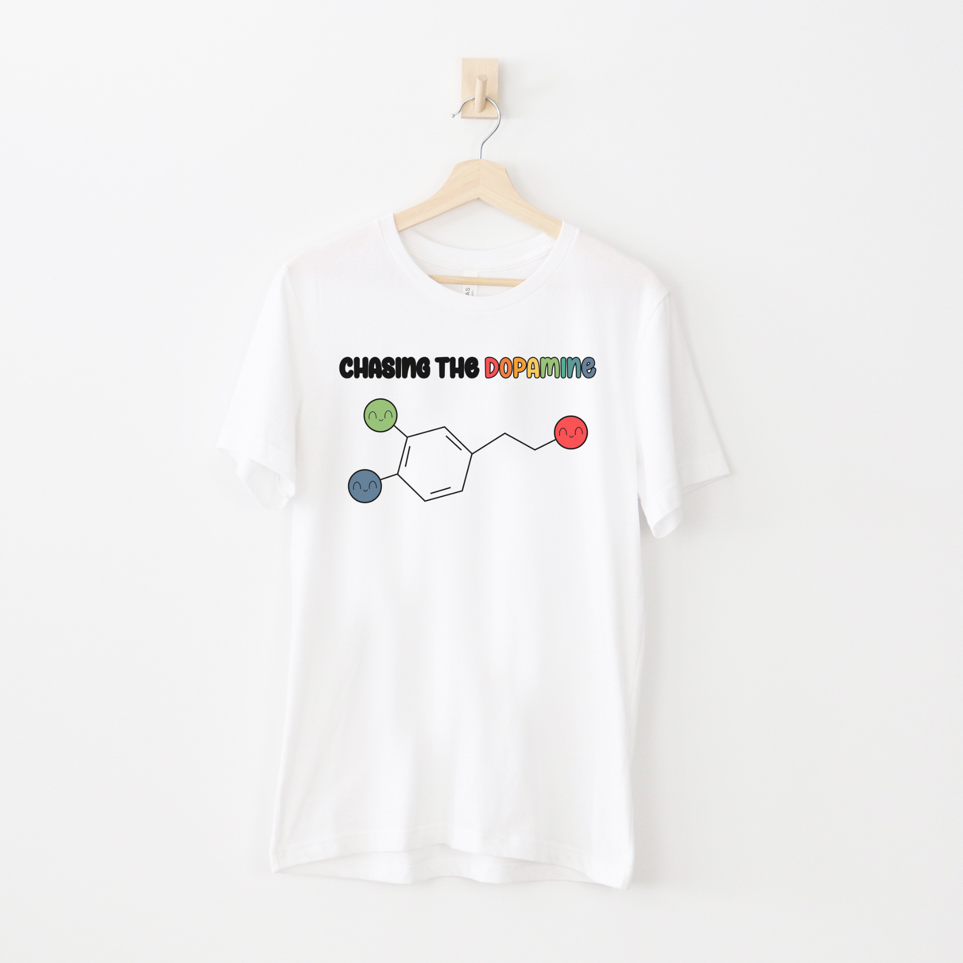 Cute ADHD Chasing The Dopamine T-Shirt - Rainbow - Embrace Your Diff