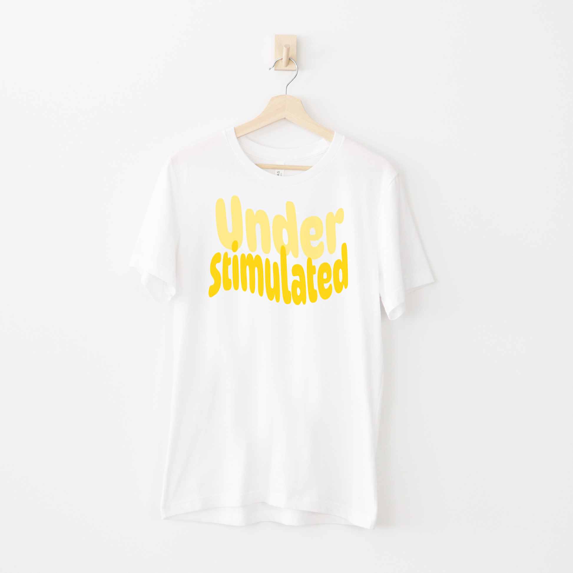 Cute Neurodiversity Tshirt, Understimulated Shirt - Yellow - Embrace Your Diff