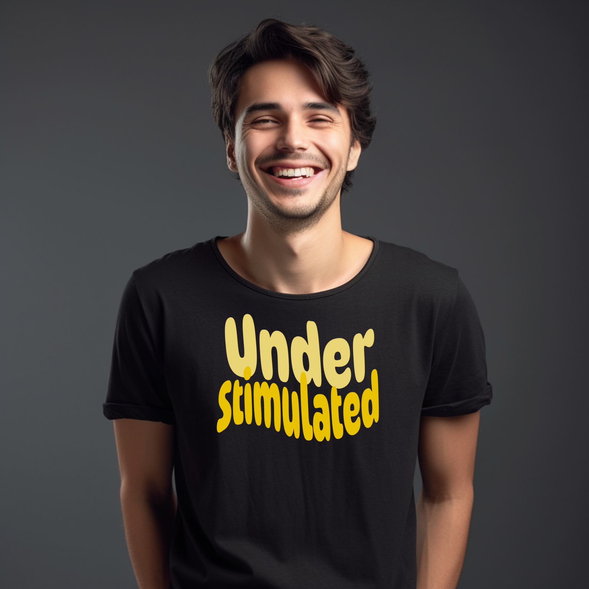 Cute Neurodiversity Tshirt, Understimulated Shirt - Yellow - Embrace Your Diff