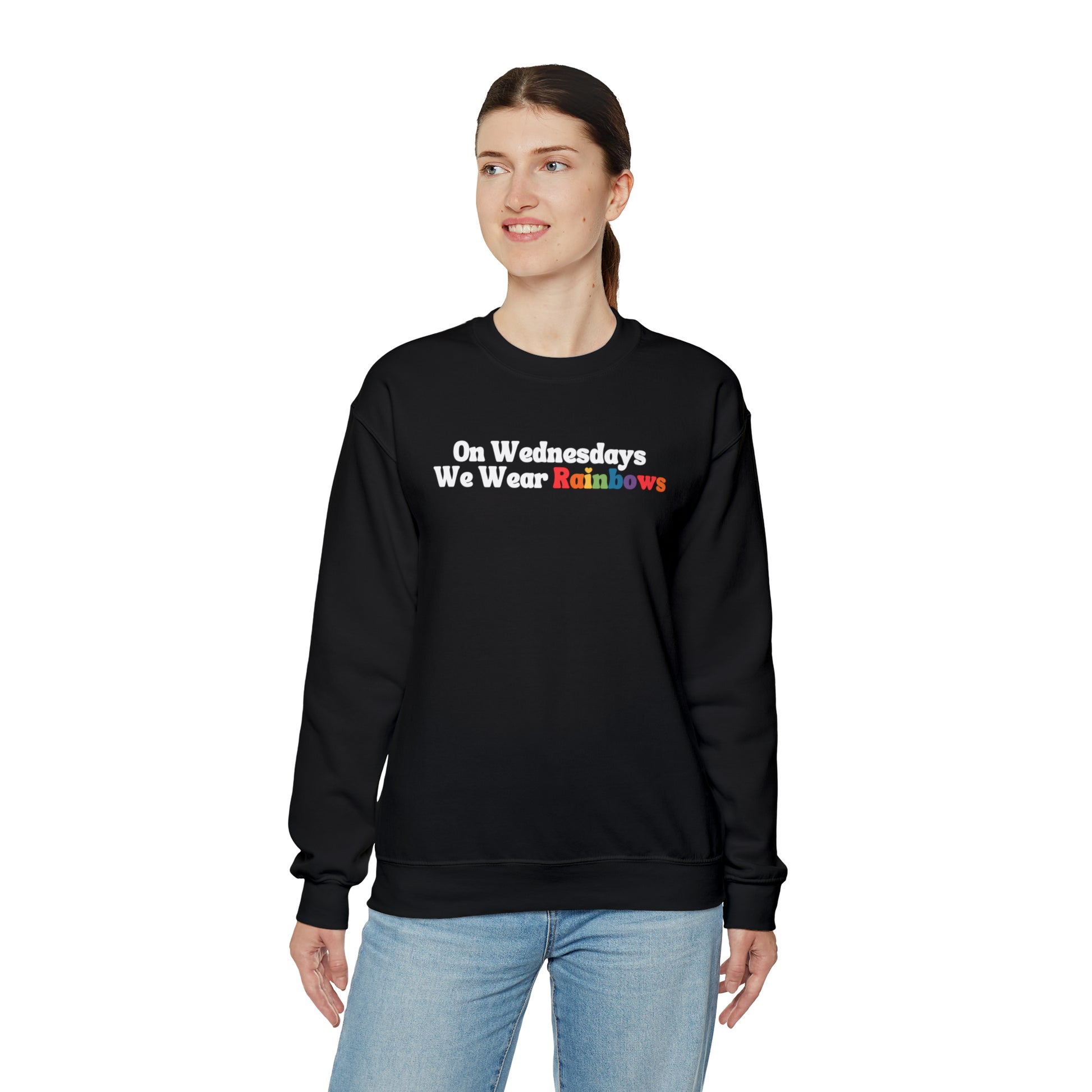 Rainbow Crewneck Sweatshirt - Cute Pride sweatshirt - Embrace Your Diff
