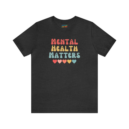 Retro Rainbow Hearts Unisex T-shirt - Embrace Your Diff