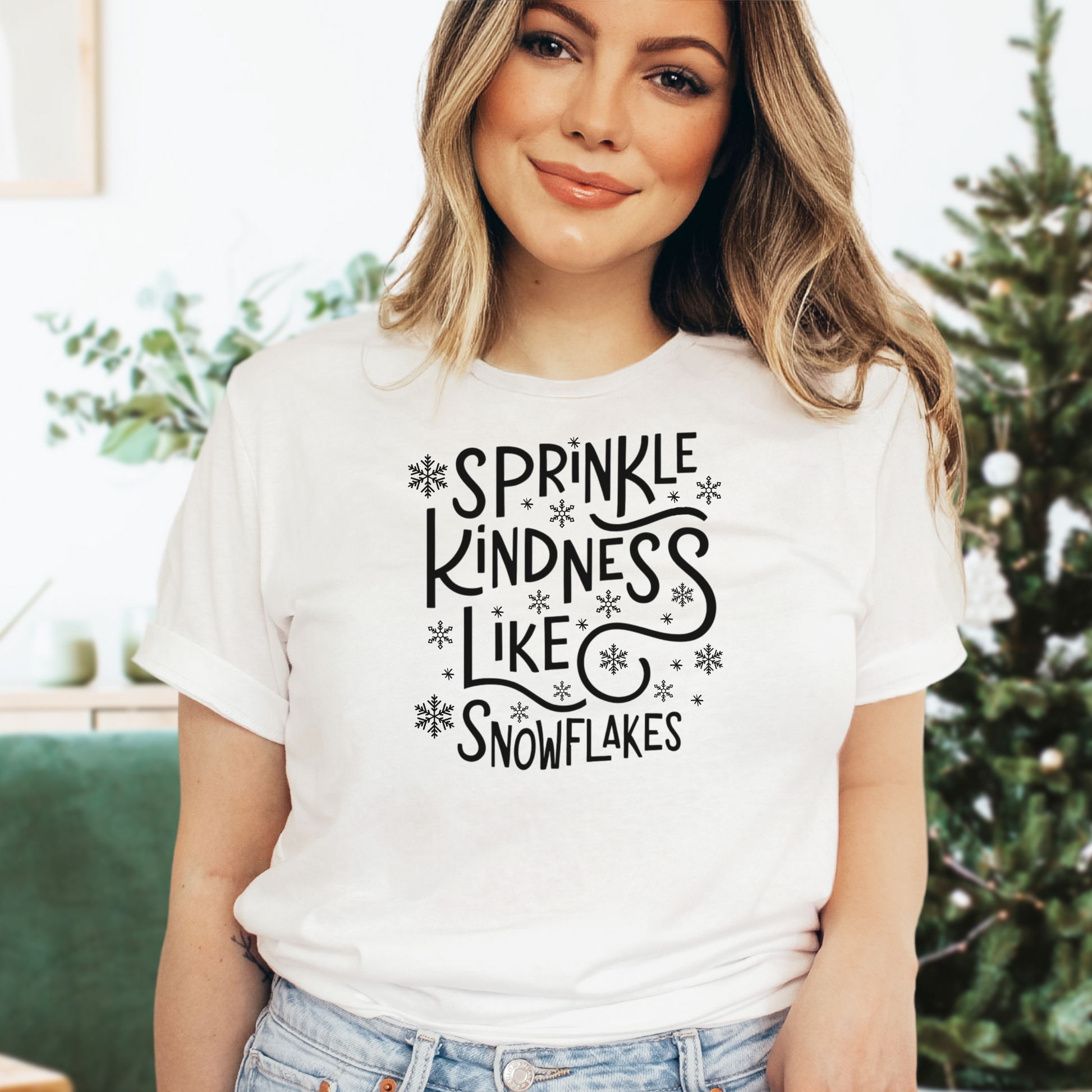 Sprinkle Kindness T-shirt, Cute Winter Shirt - Embrace Your Diff