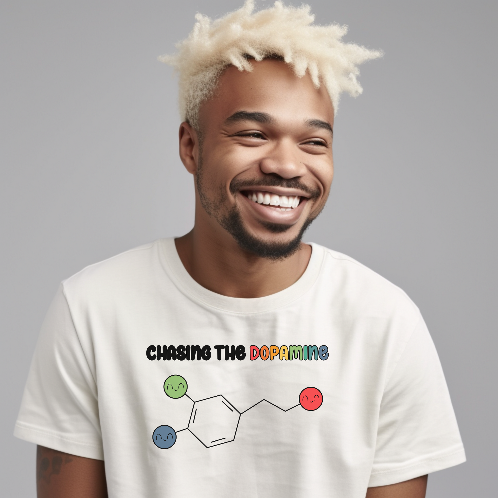 Cute ADHD Chasing The Dopamine T-Shirt - Rainbow - Embrace Your Diff