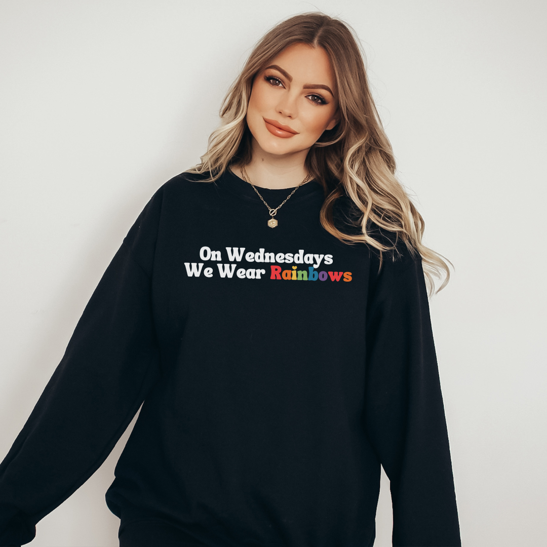 Rainbow Crewneck Sweatshirt - Cute Pride sweatshirt - Embrace Your Diff