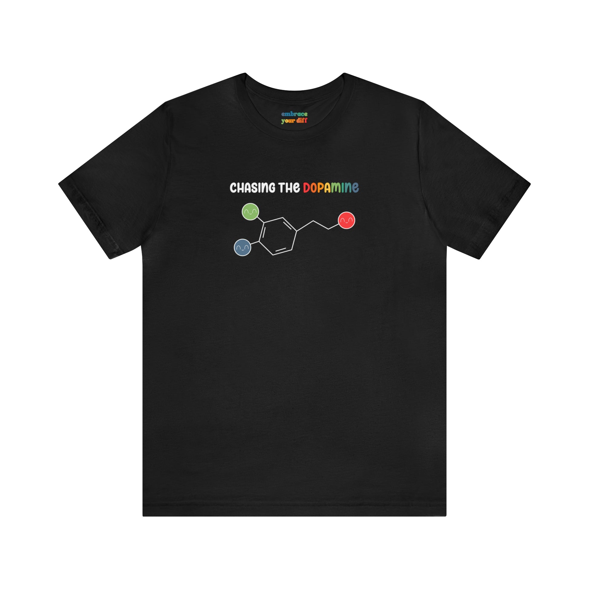Cute ADHD Chasing The Dopamine T-Shirt - Rainbow - Embrace Your Diff